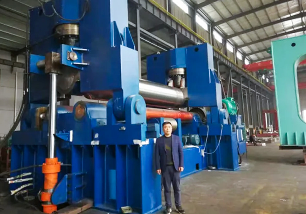 HDLW11-150X3200 hydraulic symmetrical 3-roll plate rolling machine